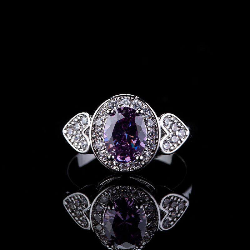 Niva Zia Vintage Purple Zirconia Ring